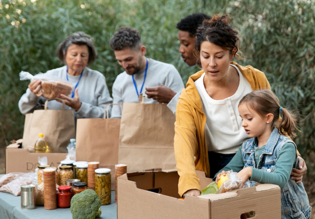 Food donations event